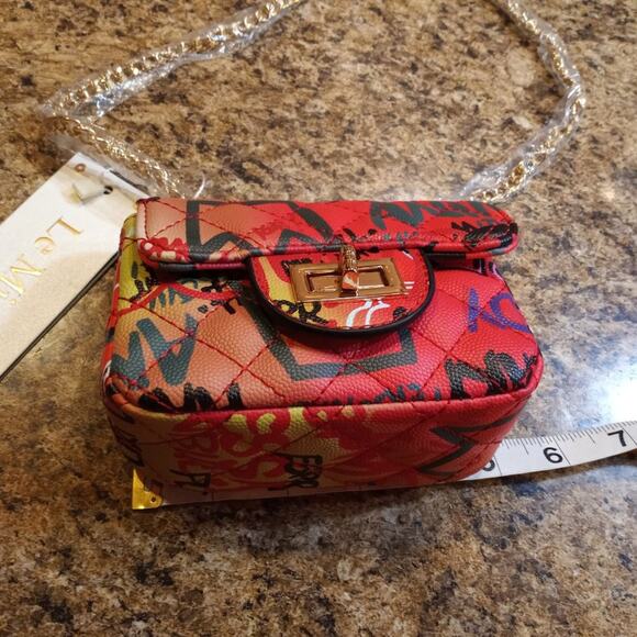 LE MIEL VEGAN PETA-APPROVED CROSS BODY HANDBAG Red - Picture 4 of 16